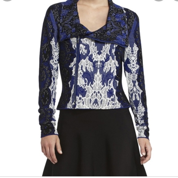 BCBG Lace Print Knit SET (Top and Skirt!) - Picture 1 of 10